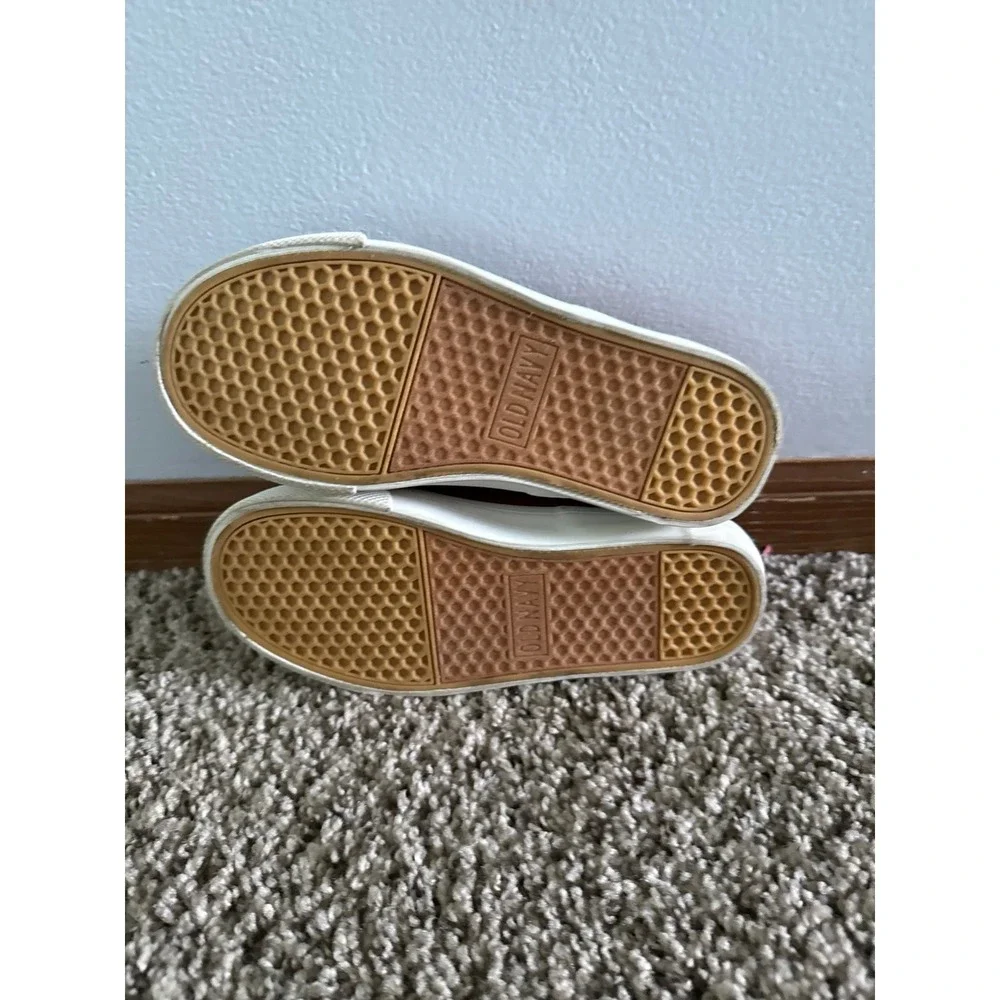 Old Navy Boys Brown Faux-Leather Oxford Sneakers Size 13